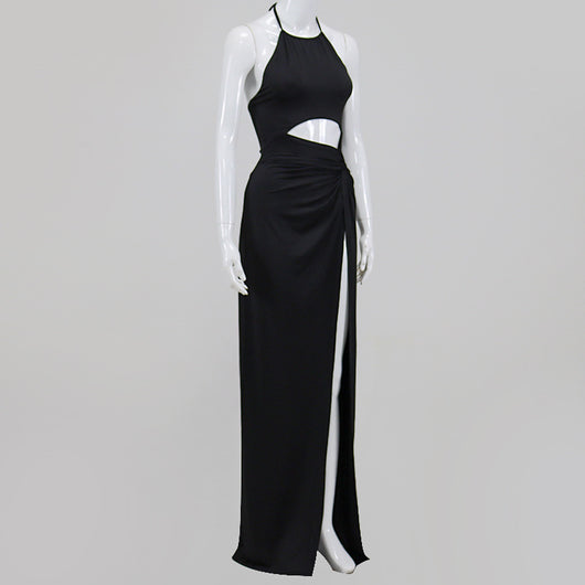 Falda Larga Elegante con Escote Halter y Detalles de Encaje - Image 32