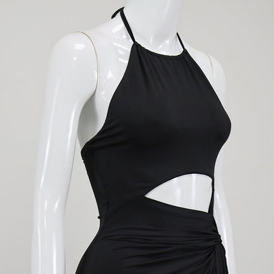 Falda Larga Elegante con Escote Halter y Detalles de Encaje - Image 36