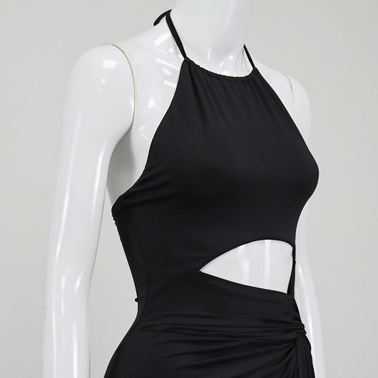 Falda Larga Elegante con Escote Halter y Detalles de Encaje - Image 16