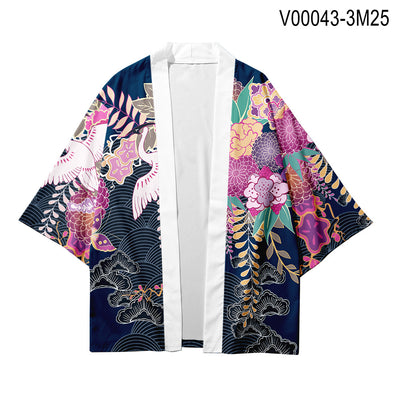 Vestido Estampado Grúas Harajuku Talla Grande XXS-4XL para Cosplay