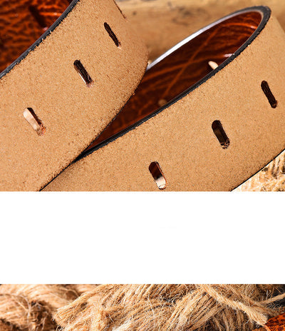 Cinturón de Cuero para Hombre con Hebilla Vintage Ajustable - Image 19