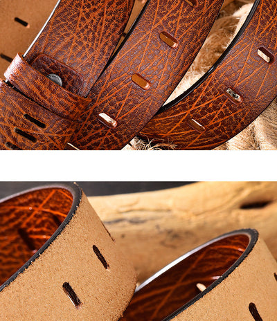 Cinturón de Cuero para Hombre con Hebilla Vintage Ajustable - Image 18