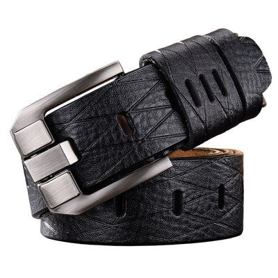 Cinturón de Cuero para Hombre con Hebilla Vintage Ajustable - Image 6