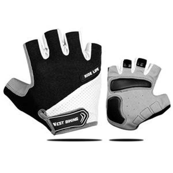 Guantes de Ciclismo de Medio Dedo Transpirables y con Absorción de Impactos para Hombre y Mujer