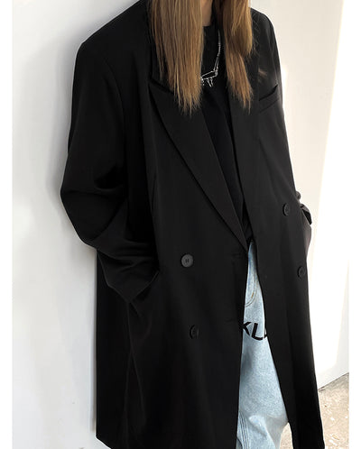 Blazer Largo Negro para Mujer - Elegancia Profesional - Image 6