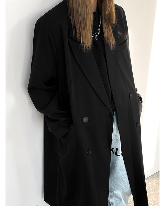 Blazer Largo Negro para Mujer - Elegancia Profesional - Image 6