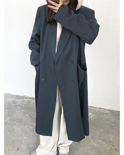 Blazer Largo Negro para Mujer - Elegancia Profesional - Image 5