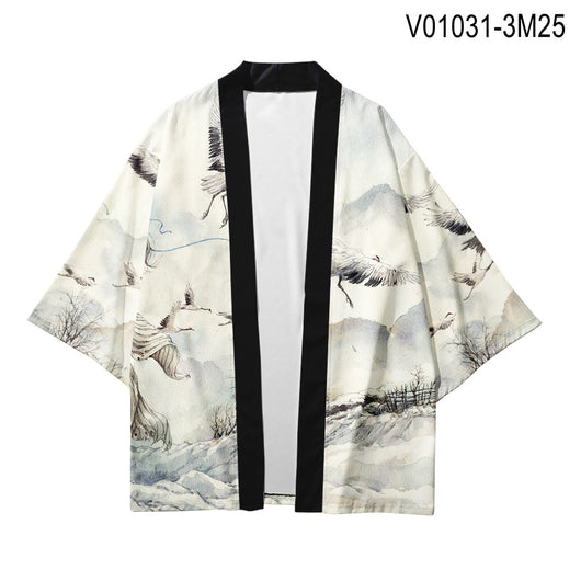 Vestido Estampado Grúas Harajuku Talla Grande XXS-4XL para Cosplay - Image 6