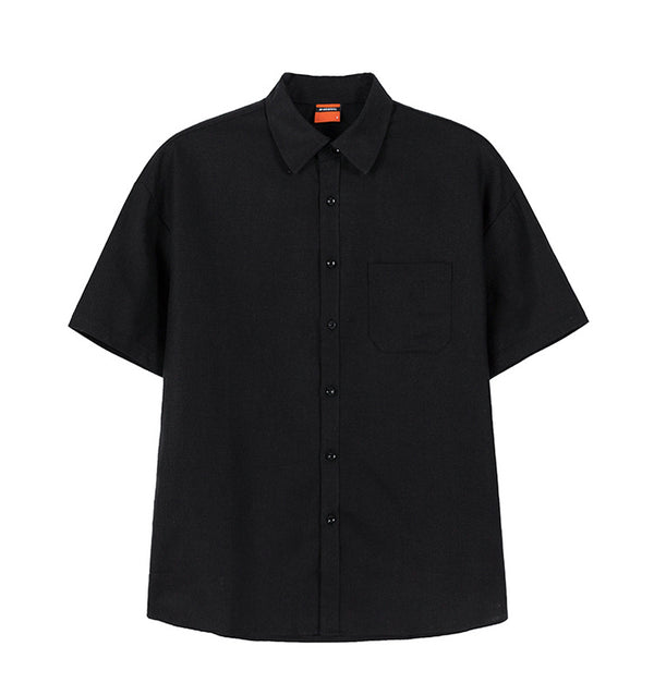Camisa de Lino Coreana Minimalista - Estilo Casual Versátil