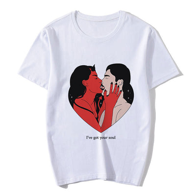 Playera Suelta con Estampado Diablo para Mujer - Image 19