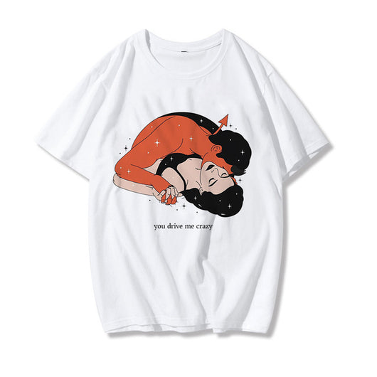 Playera Suelta con Estampado Diablo para Mujer - Image 20