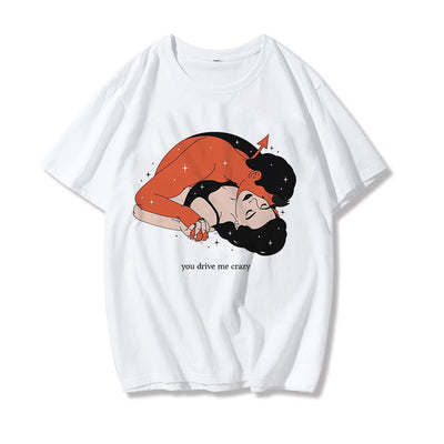 Playera Suelta con Estampado Diablo para Mujer - Image 5