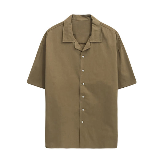 Camisa Retro Básica de Manga Corta - Diseño Versátil - Image 9