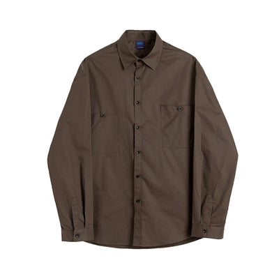 Camisa Manga Larga Estilo Coreano Retro para Hombre - Image 8