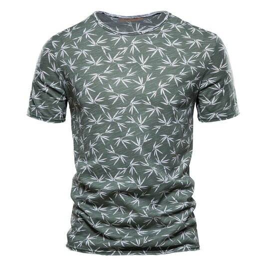 Camiseta Deportiva Slim Fit con Estampado para Hombre