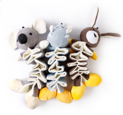 Juguetes de Peluche Suave - Perro, Canguro, Koala e Hipopótamo de Algodón y Lino