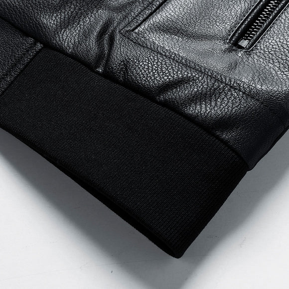 Abrigo de Piel Sintética para Hombre Joven - Chaqueta Otoño Invierno
