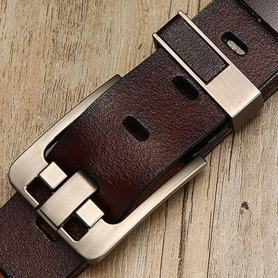 Cinturón de Cuero Vintage para Hombre con Hebilla - Image 3