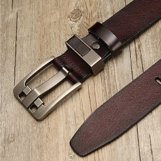 Cinturón de Cuero Vintage para Hombre con Hebilla - Image 2