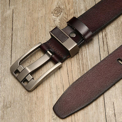 Cinturón de Cuero Vintage para Hombre con Hebilla - Image 2
