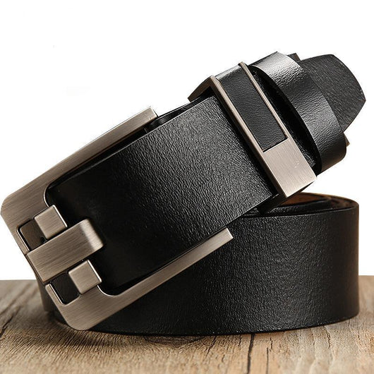 Cinturón de Cuero Vintage para Hombre con Hebilla