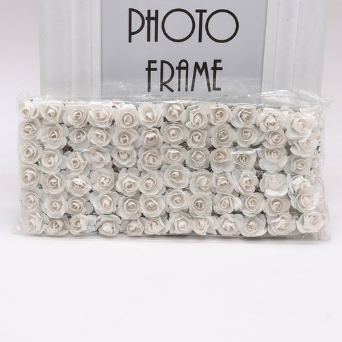 144 Rosas Artificiales Mini 1.5cm - Flores para Manualidades, Coronas y Decoración de Bodas
