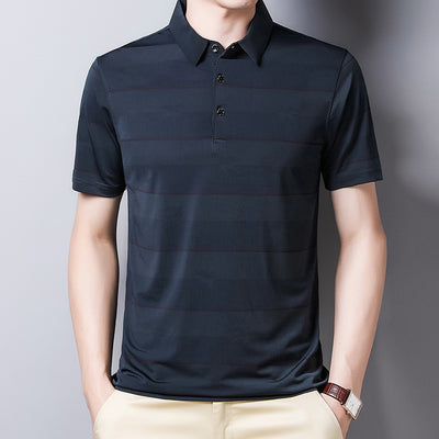 Playera Empresarial de Seda de Hielo para Hombre - Manga Corta Tendencia Verano - Image 10