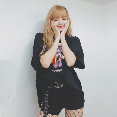 Playera Suelta ZA con Estampado de Osito Amor - Manga Corta Verano - Image 2