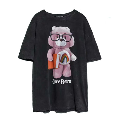 Playera Suelta ZA con Estampado de Osito Amor - Manga Corta Verano - Image 3