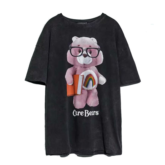 Playera Suelta ZA con Estampado de Osito Amor - Manga Corta Verano - Image 3
