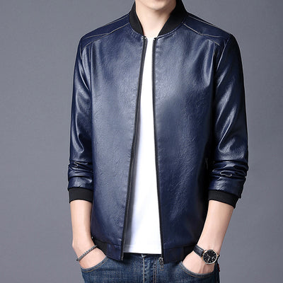 Chaqueta de Cuero para Motociclista Slim Fit Elegante - Image 14