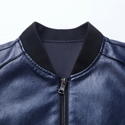 Chaqueta de Cuero para Motociclista Slim Fit Elegante - Image 5