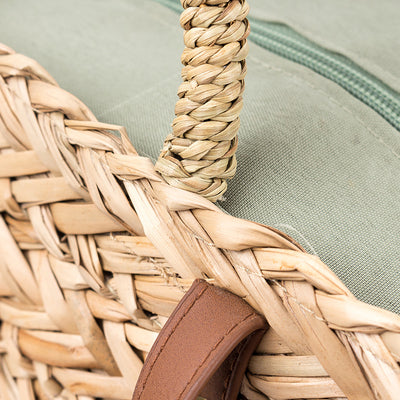 Bolsa Tejida de Paja Artesanal con Detalles de Papel - Bolsa de Playa y Viaje - Image 5