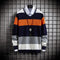 Suéter Casual Hombre Cuello Redondo Bloques de Color Slim Fit
