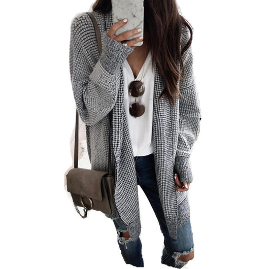 Cardigan de Lana Cuadros para Mujer - Elegancia Clásica - Image 4
