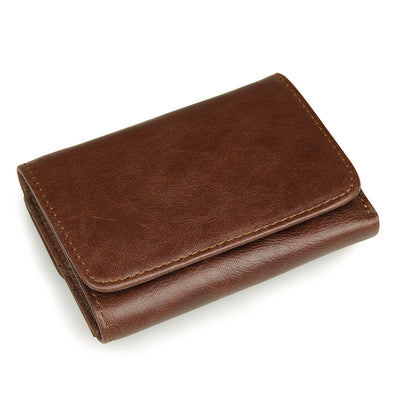 Billetera Retro de Cuero con Protección Anti-Escaneo