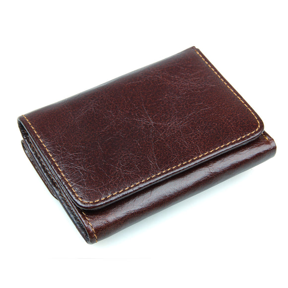 Billetera Retro de Cuero con Protección Anti-Escaneo