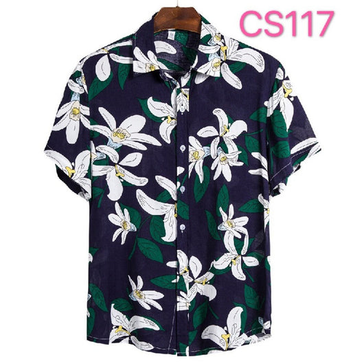 Camisa Floral Casual de Manga Corta para Jóvenes - Image 14