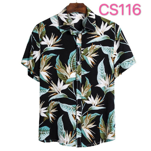 Camisa Floral Casual de Manga Corta para Jóvenes - Image 20
