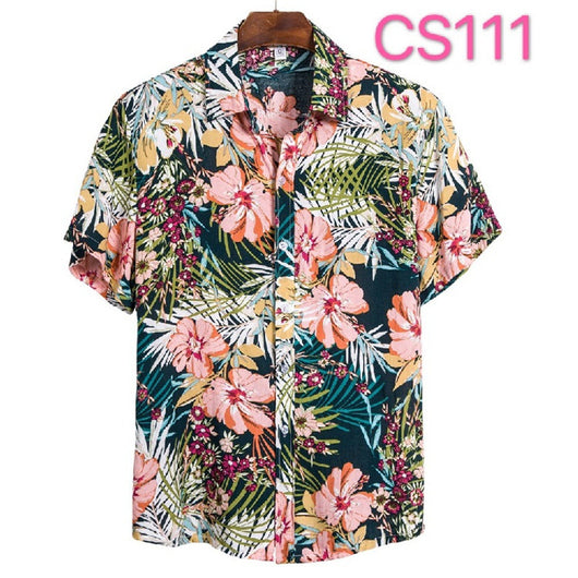 Camisa Floral Casual de Manga Corta para Jóvenes - Image 18
