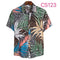 Camisa Floral Casual de Manga Corta para Jóvenes