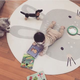 Tapete Infantil Antideslizante con Diseño de Animales - Confortable y Seguro
