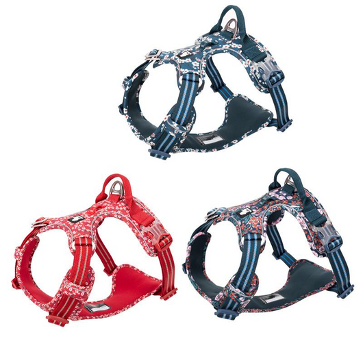Arnés Pectoral para Perros con Diseño Floral - Tracción Resistente