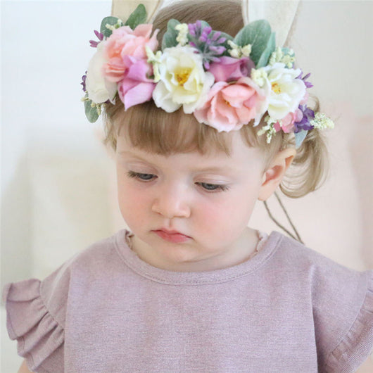 Diadema Infantil Orejas de Conejo con Flores Playa - Accesorio Temático Vacaciones - Image 11