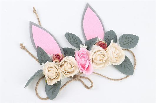 Diadema Infantil Orejas de Conejo con Flores Playa - Accesorio Temático Vacaciones - Image 17
