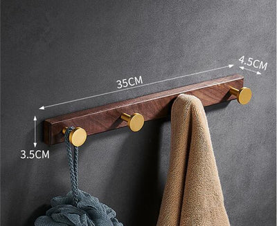 Ganchos de Pared en Nogal Negro con Filas Perforadas - Juego Completo - Image 25