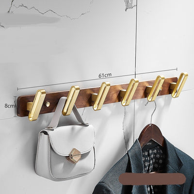 Ganchos de Pared en Nogal Negro con Filas Perforadas - Juego Completo - Image 3