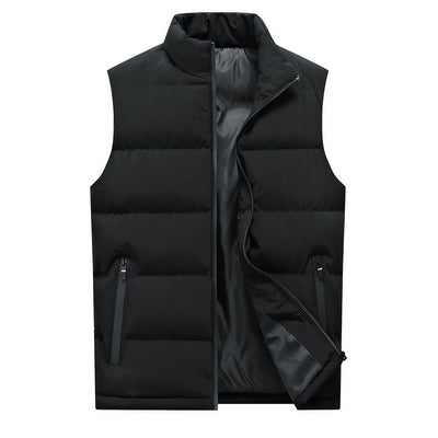 Chaleco Casual Hombre Cuello Alto Abrigo Térmico Color Sólido - Image 13
