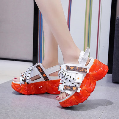 Sandalias Deportivas de Suela Gruesa con Estampado Margarita - Comodidad Viral del Verano - Image 3