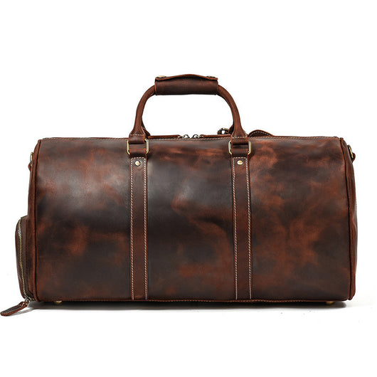 Bolsa de Viaje Cuero Crazy Horse Retro - Maletín Duffel Vintage - Image 3